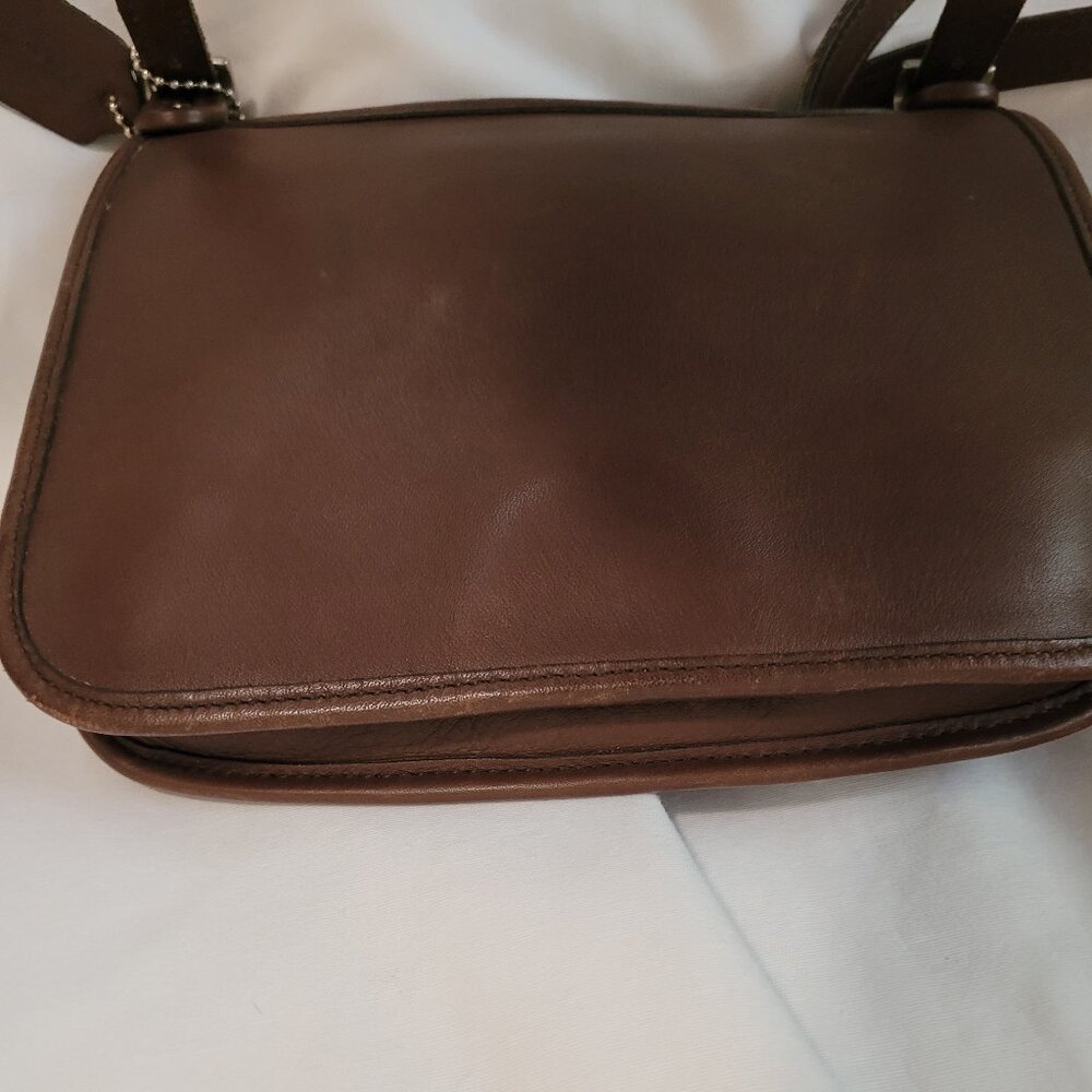 Vintage Coach Legacy Mini Hippie Flap Slim Brown Leather Crossbody Purse #9142 - Picture 12 of 14